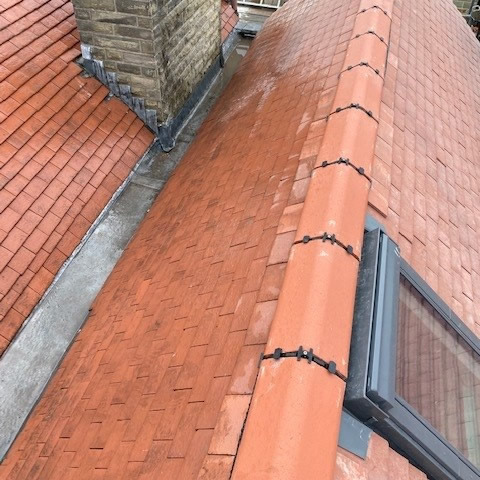 large roof felt and retile